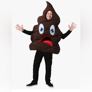 Poop Emoji costume. Size standard. Ages 14+ including Adults